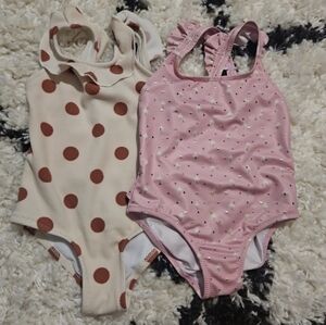 ZARA Polka Dot and Floral Kids One Piece Set